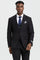 Cheap Priced Suit- Men's Two Button Vested Stacy Adams Designer Basic Black Suit