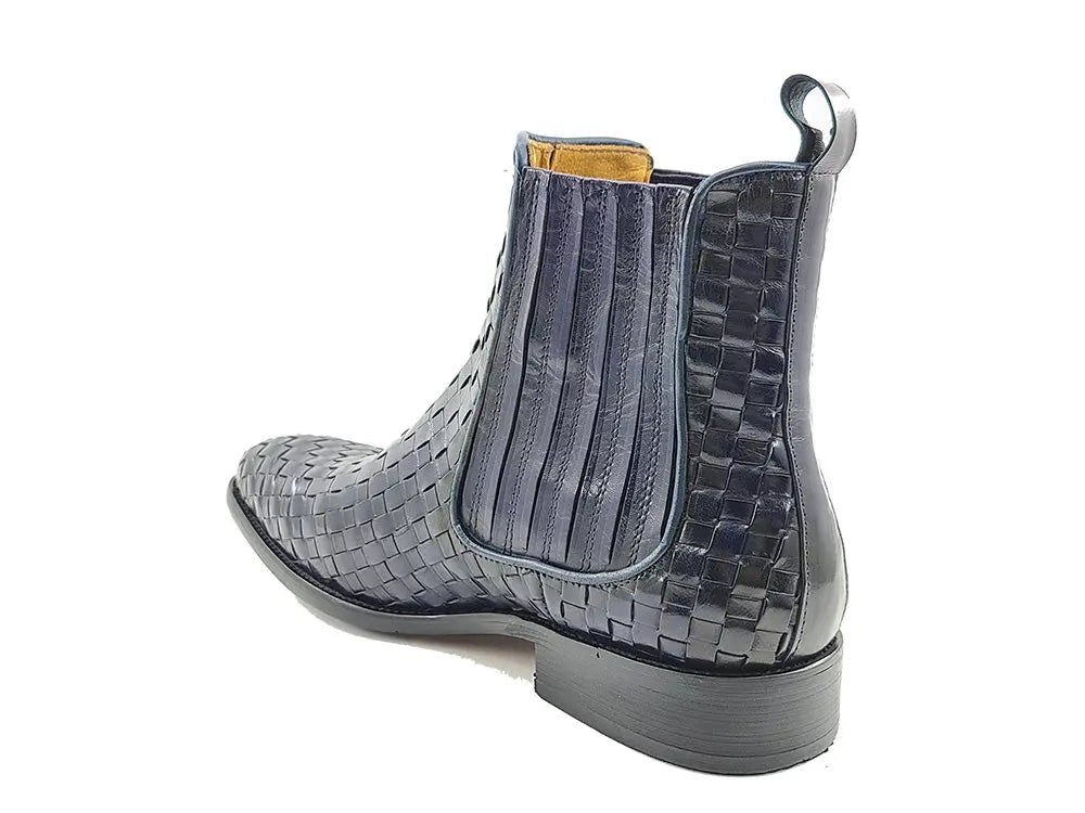 Basket Weave Leather Chelsea Boot - 7.5