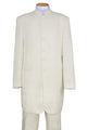 "Ivory Zoot homecoming  Suit Tuxedo with Long Mandarin Collar for Men"