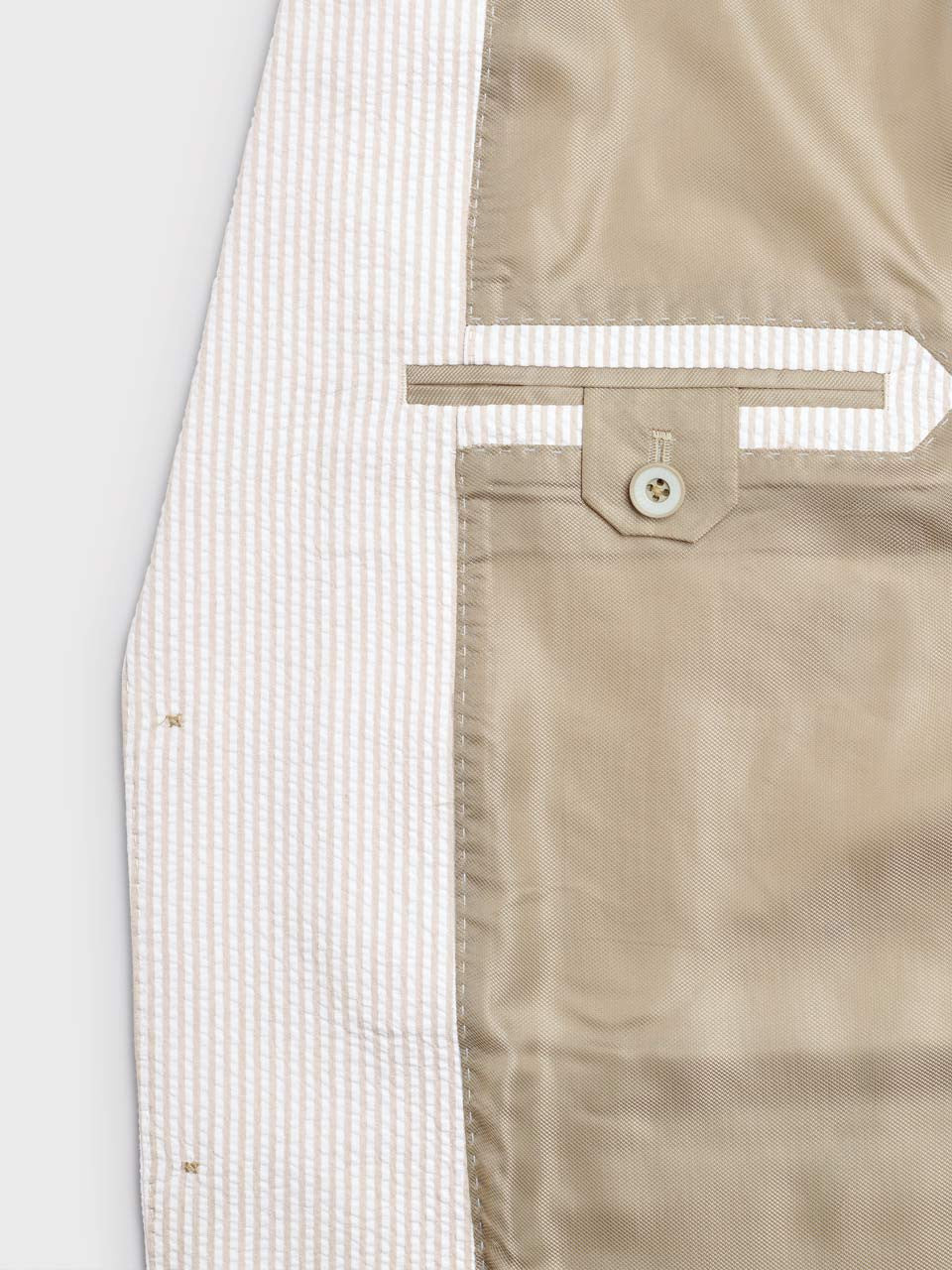 Natural Striped Seersucker Jacket