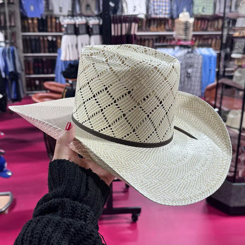 Brick Synthetic Sweat Band Crown Cowboy Hat