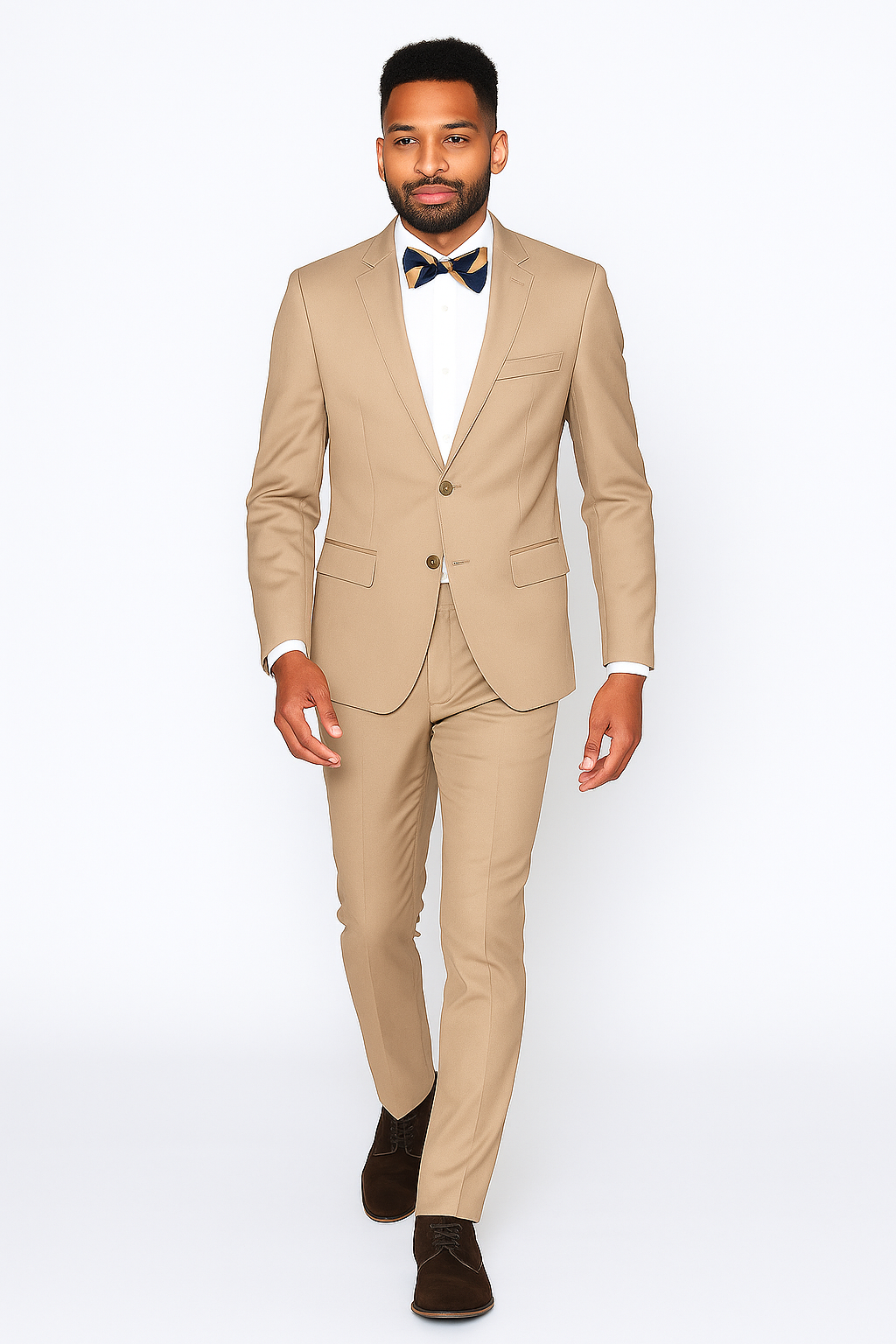 Beige Slim Fit Suit for Men by Rossiman Rossi – Tailored Skinny Fit Formal Suit - 54 Long Jacket+48 Waist Adjust 44 to 50)(Height:6"-6.4")(Neck 19-20.5:XXXL-XXXXL)