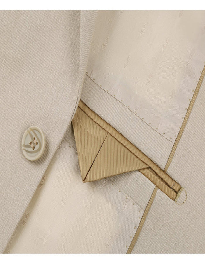 Nude Color Suit -  Nude Tuxedo Light Color - Mens Basic Two Button Classic Fit Optional Vest Light Tan Beige Suit