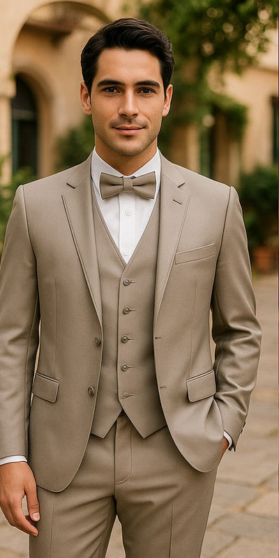 Beige Tuxedo - Tan Wedding Suit