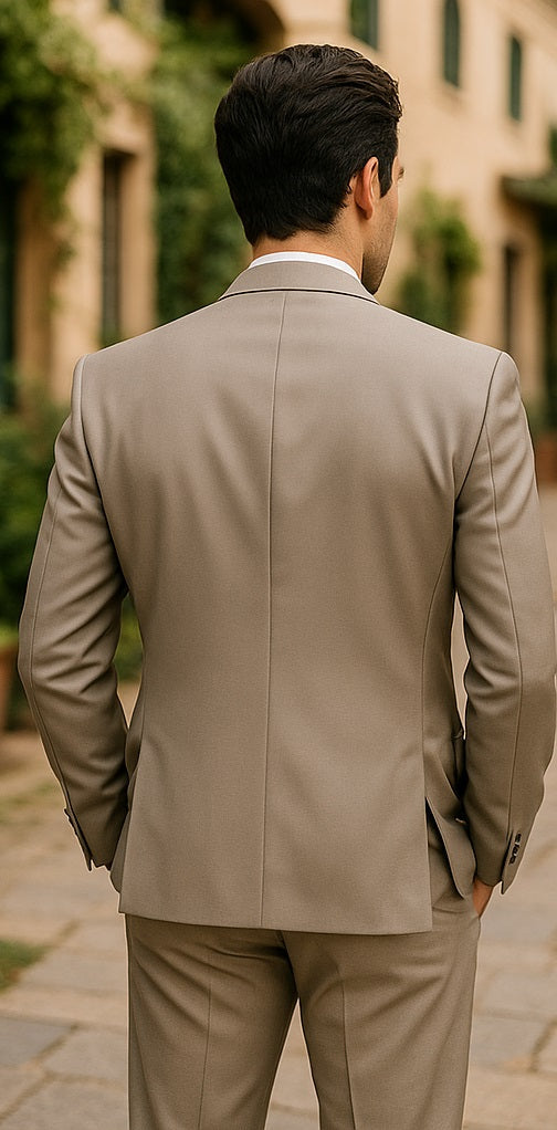Beige Tuxedo - Tan Wedding Suit