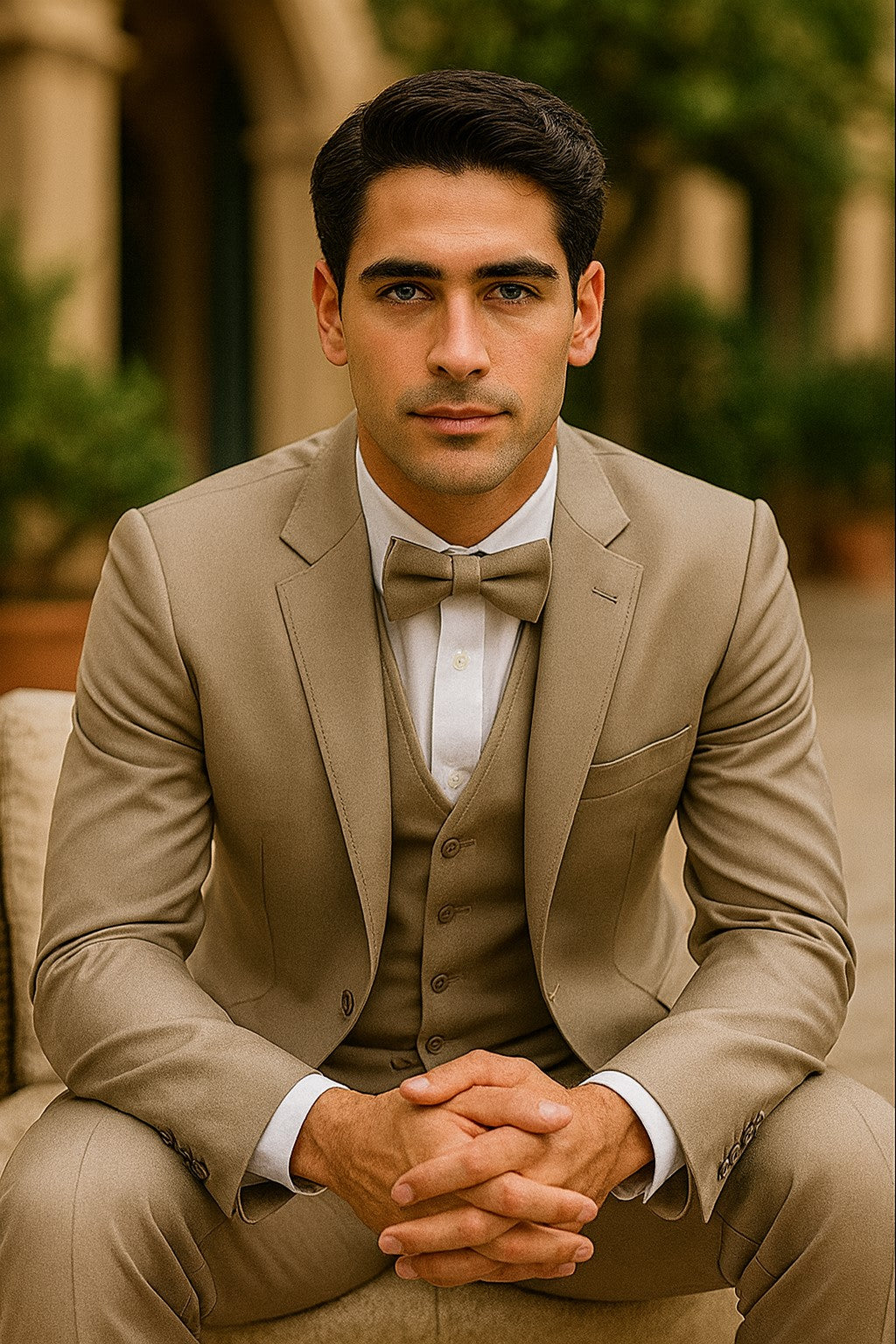 Beige Tuxedo - Tan Wedding Suit