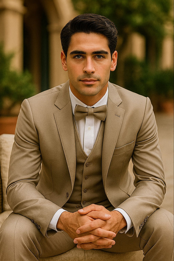 Beige Tuxedo - Tan Wedding Suit