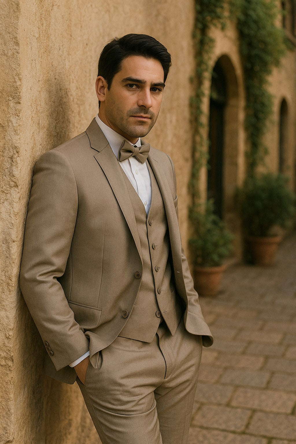 Beige Tuxedo - Tan Wedding Suit