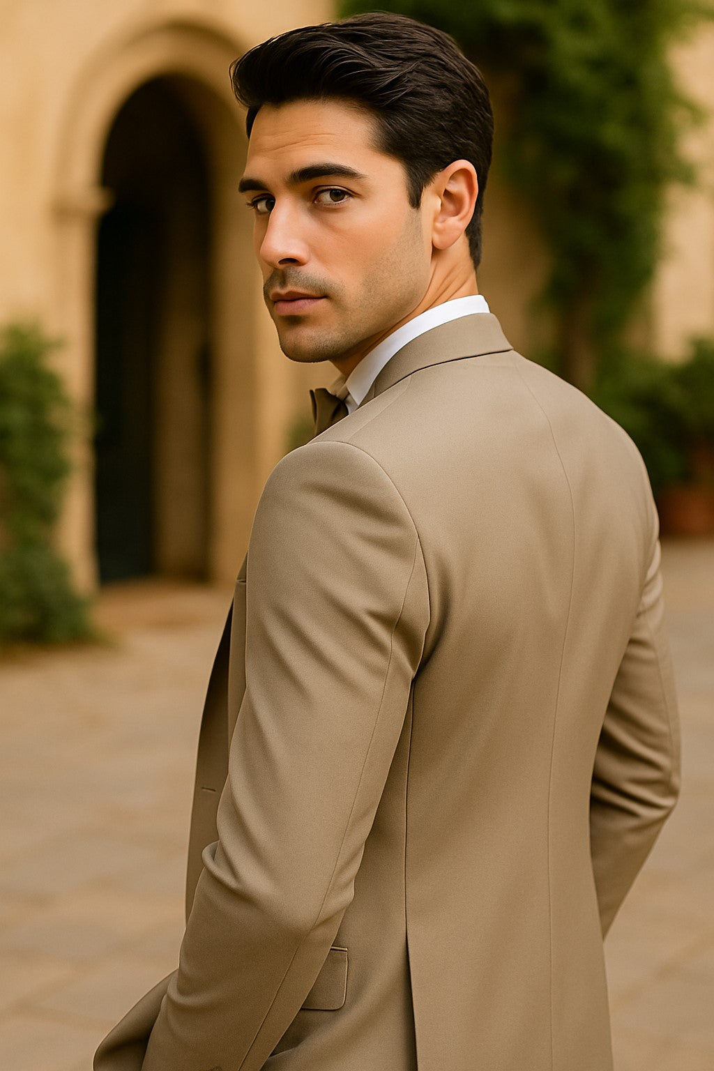 Beige Tuxedo - Tan Wedding Suit