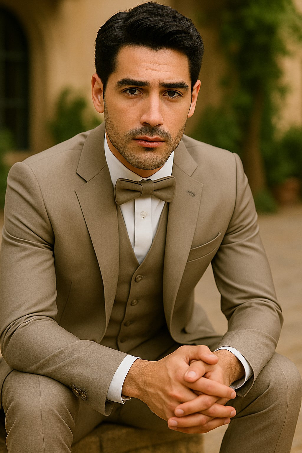 Beige Tuxedo - Tan Wedding Suit