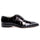 Mens Belvedere Mare Eel & Ostrich Cap Toe Dress Shoe in Black