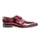 Mens Belvedere Siena Ostrich Leg Split Toe Dress Shoe in Burgundy