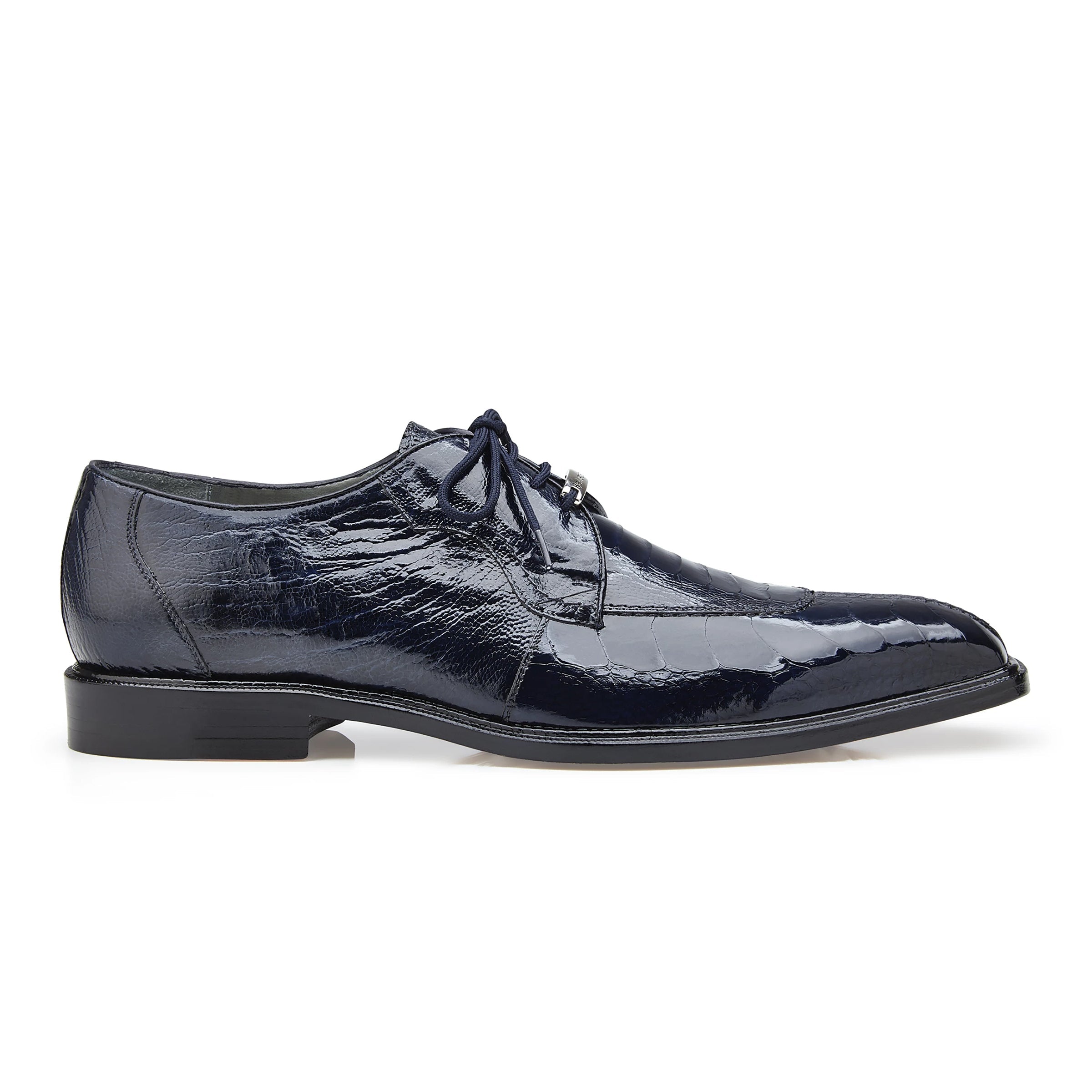 Mens Belvedere Siena Ostrich Leg Split Toe Dress Shoe in Navy - 9