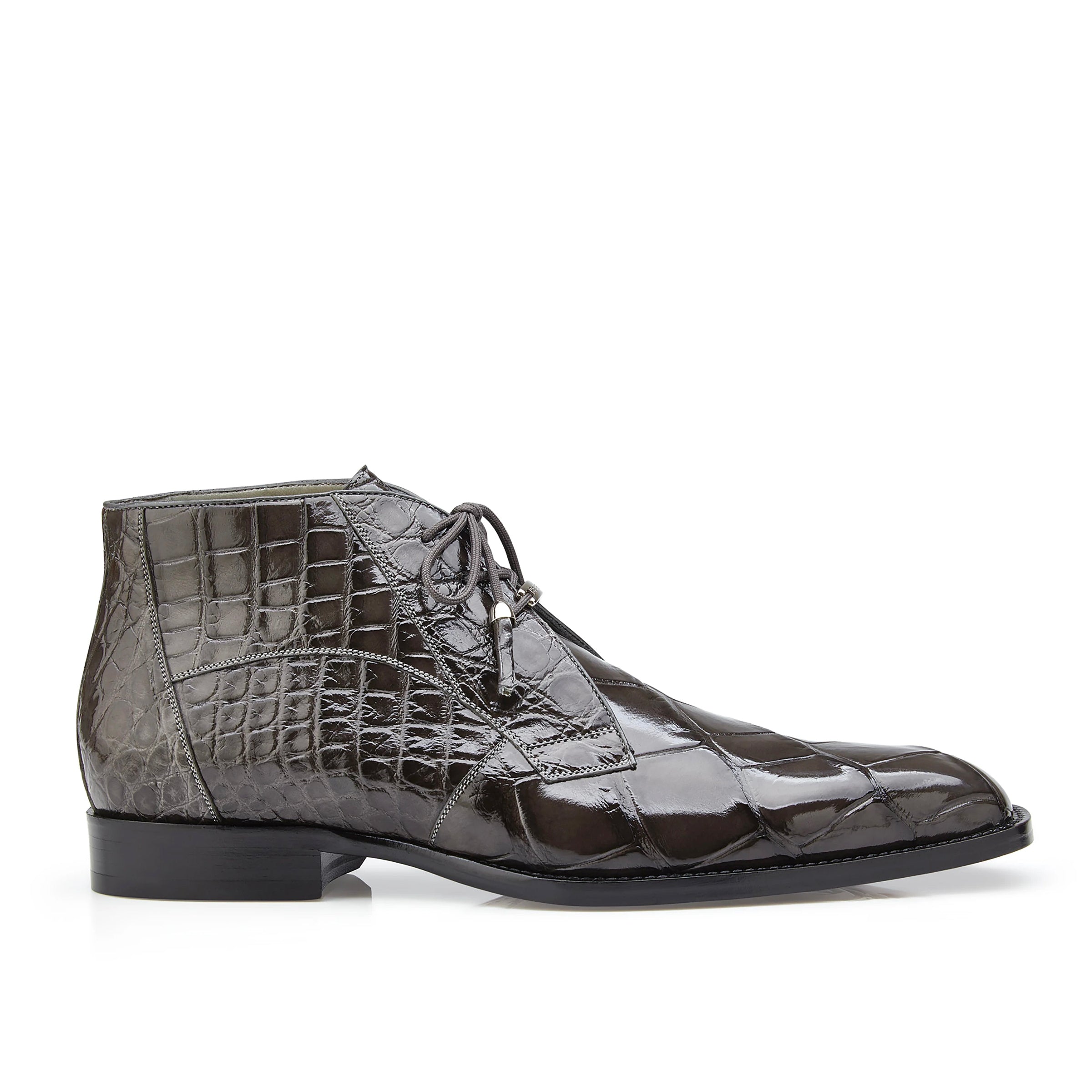 Mens Belvedere Stefano Alligator Dress Boot in Grey - 9