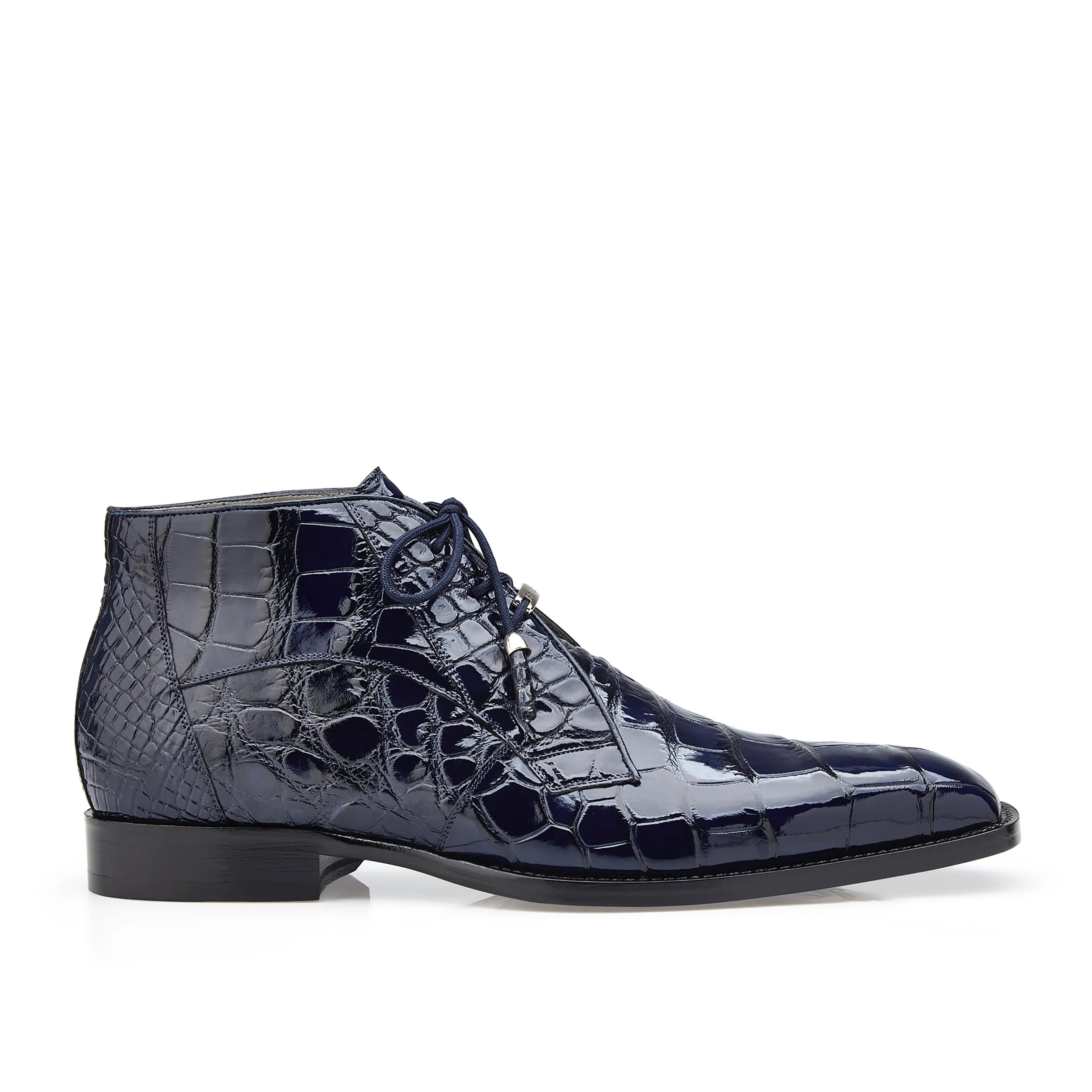 Mens Belvedere Stefano Alligator Dress Boot in Navy - 9