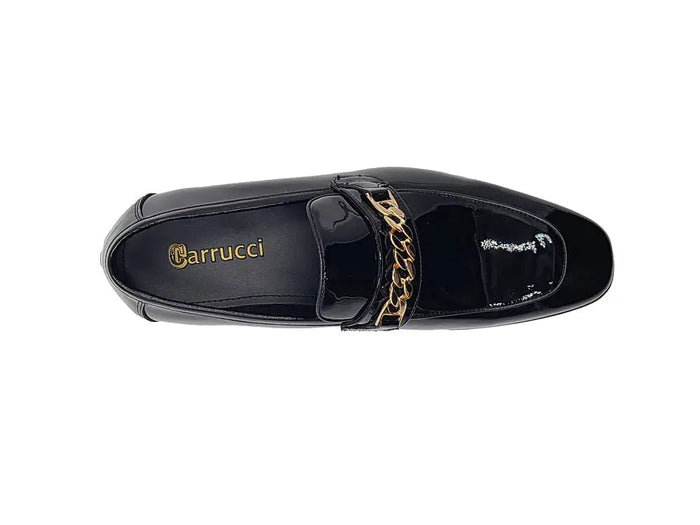 Carrucci Beveled Squared Toe Patent Leather Loafer