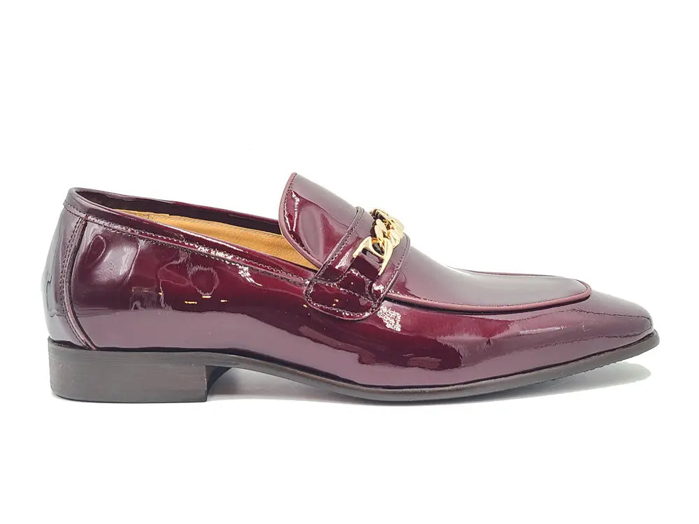 Beveled Squared Toe Patent Leather Loafer - 7.5