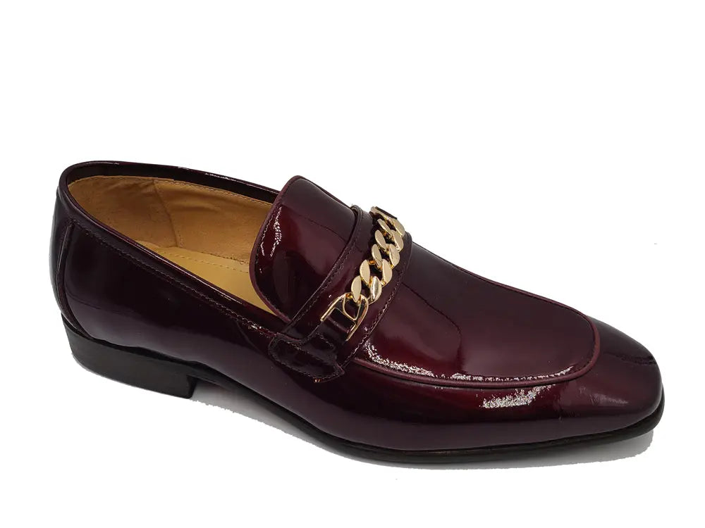 Beveled Squared Toe Patent Leather Loafer - 7.5