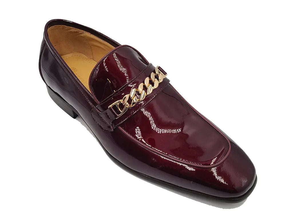 Beveled Squared Toe Patent Leather Loafer - 7.5