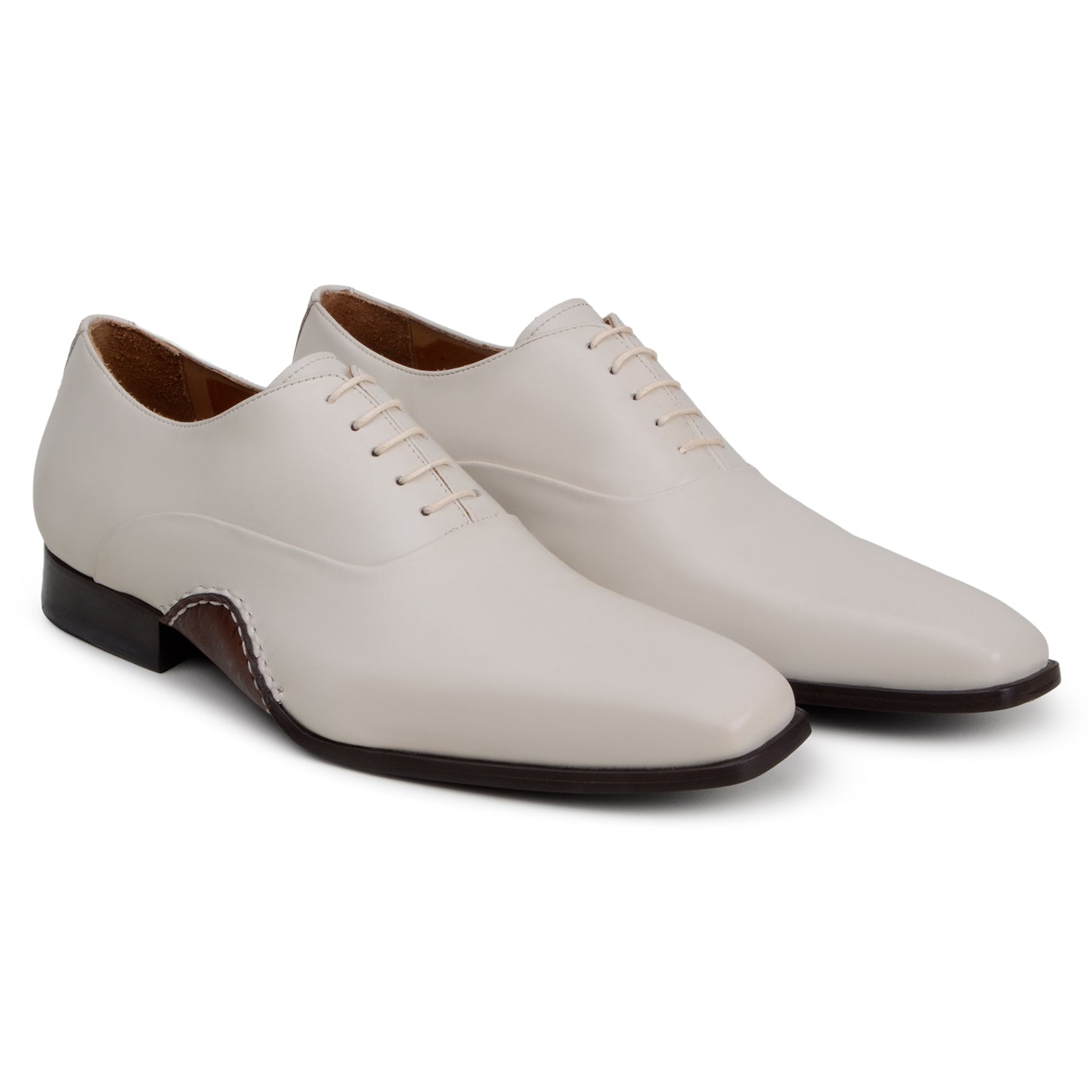 Belvedere Bianca: Light Bone Alligator Leather Luxury Shoe - 9