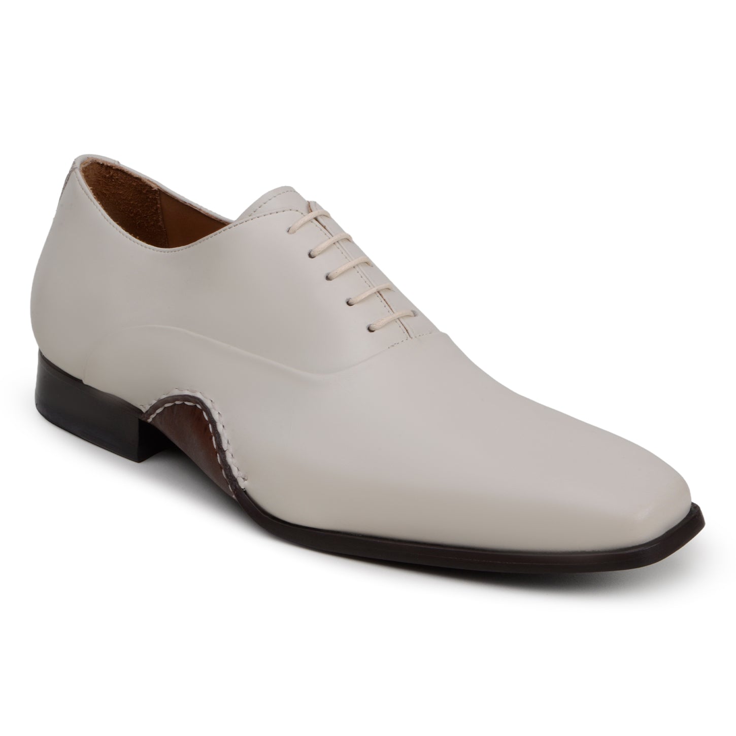 Belvedere Bianca: Light Bone Alligator Leather Luxury Shoe - 9