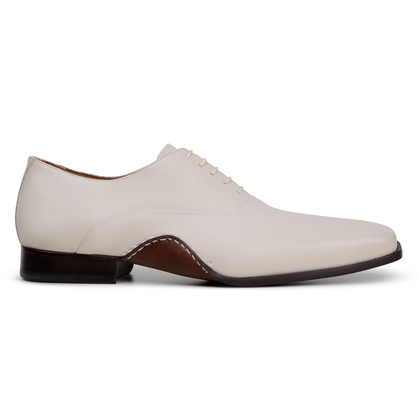 Belvedere Bianca: Light Bone Alligator Leather Luxury Shoe - 9