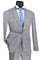 Mens Fit Peak Lapel Glen Plaid Suit in Grey