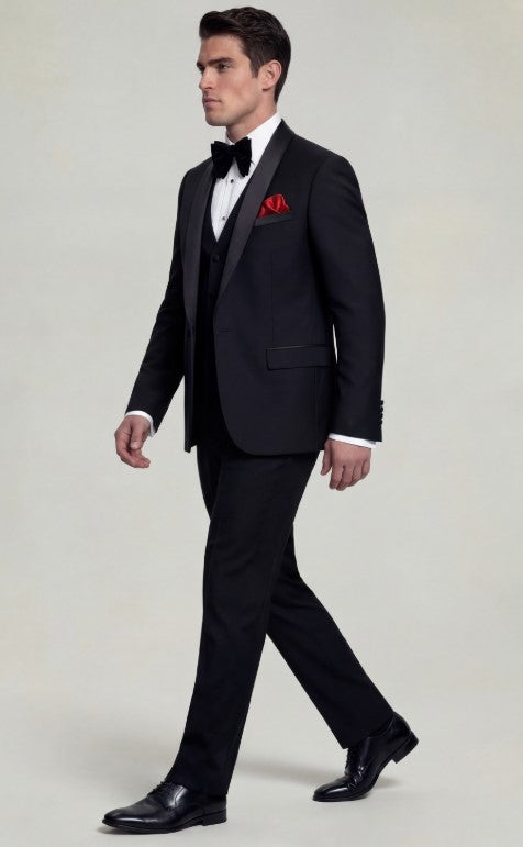 Classic Black Tuxedo – 3 Piece - 34 Short or Extra Small