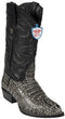 Wild West Rustic Black J-Toe Caiman ~ World Best Alligator ~ Gator Skin Hornback Cowboy Boots