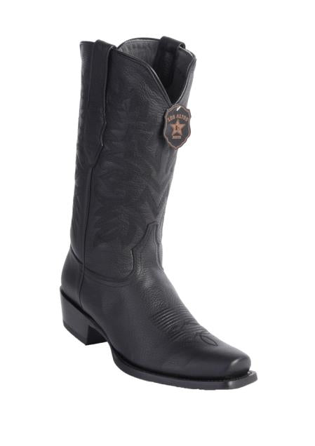 Men's Los Altos Boots Genuine Premium Leather 7 Toe Leather Lining Black Dress Cowboy Boot Cheap Priced For Sale Online Handcrafted - 6EE