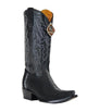 Men's Black 13 Embroidered Leather Shaft Handcrafted Dress Cowboy Boot Cheap Priced For Sale Online