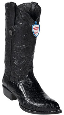 West Black Ostrich Leg Cowboy Boots - Botas De Avestruz - 6EE