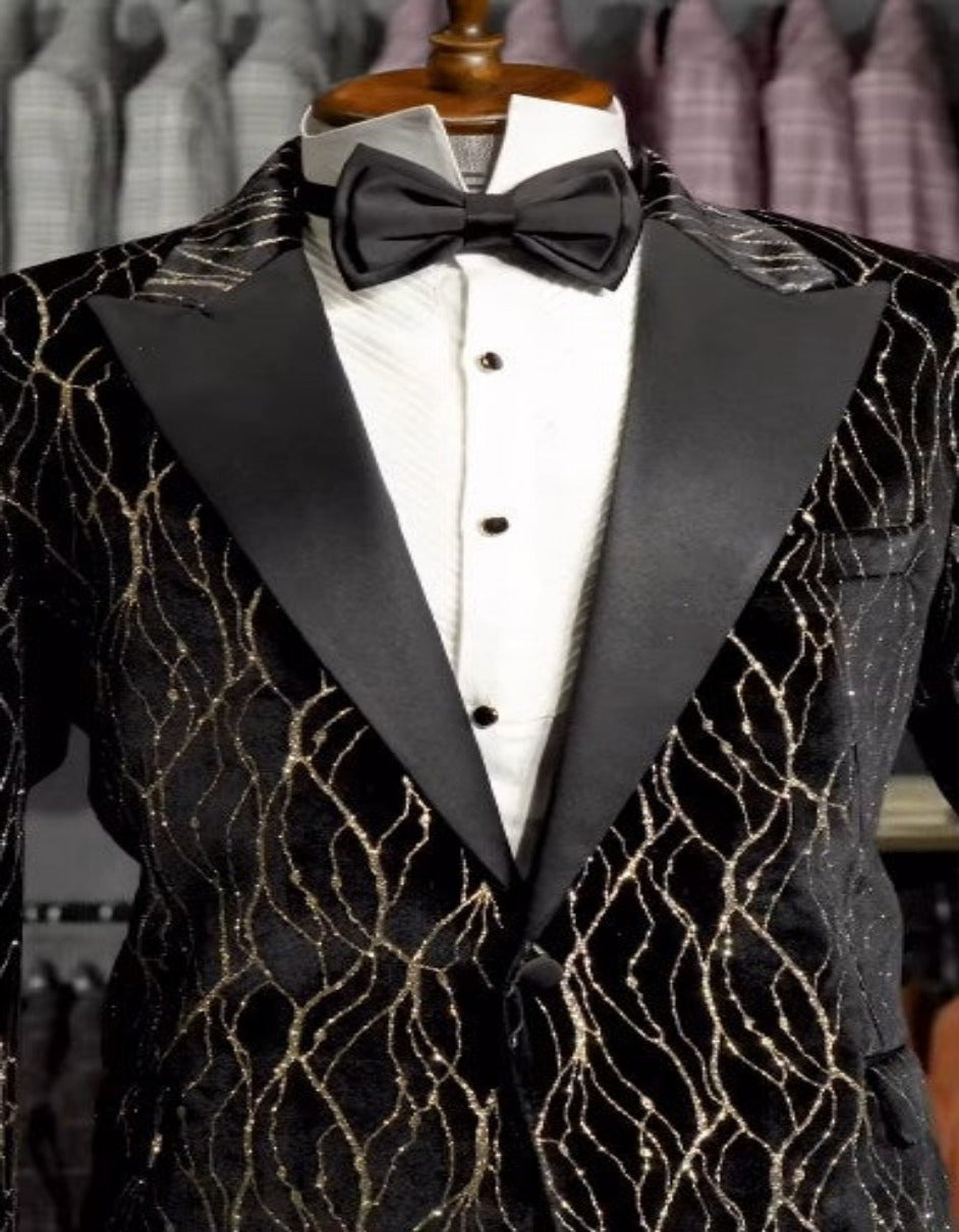 Mardi Gras Tuxeod Dinner Jacket in Green - White - Black - Purple - Red and Gold - 34 Short or Extra Small