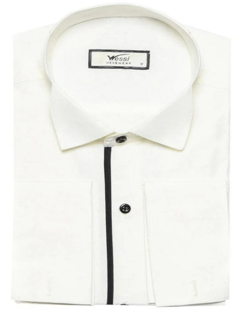 Cream Tuxedo Shirt - 15.5" Neck /34-35" Sleeve