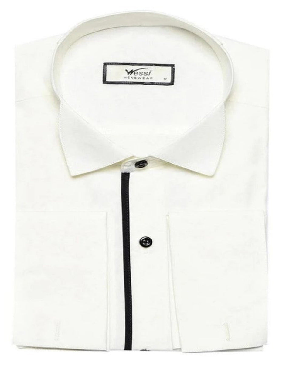Cream Tuxedo Shirt - 15.5" Neck /34-35" Sleeve