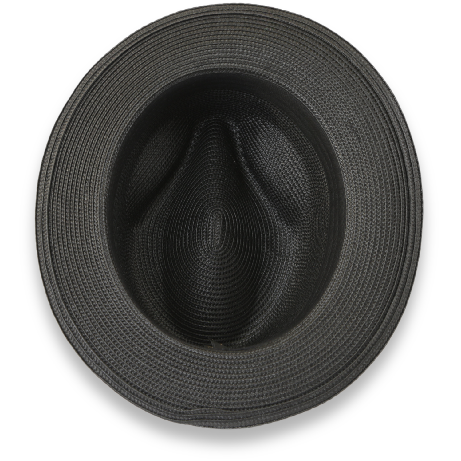 Tapa Crushable Straw Hat Fedora in Black - Small