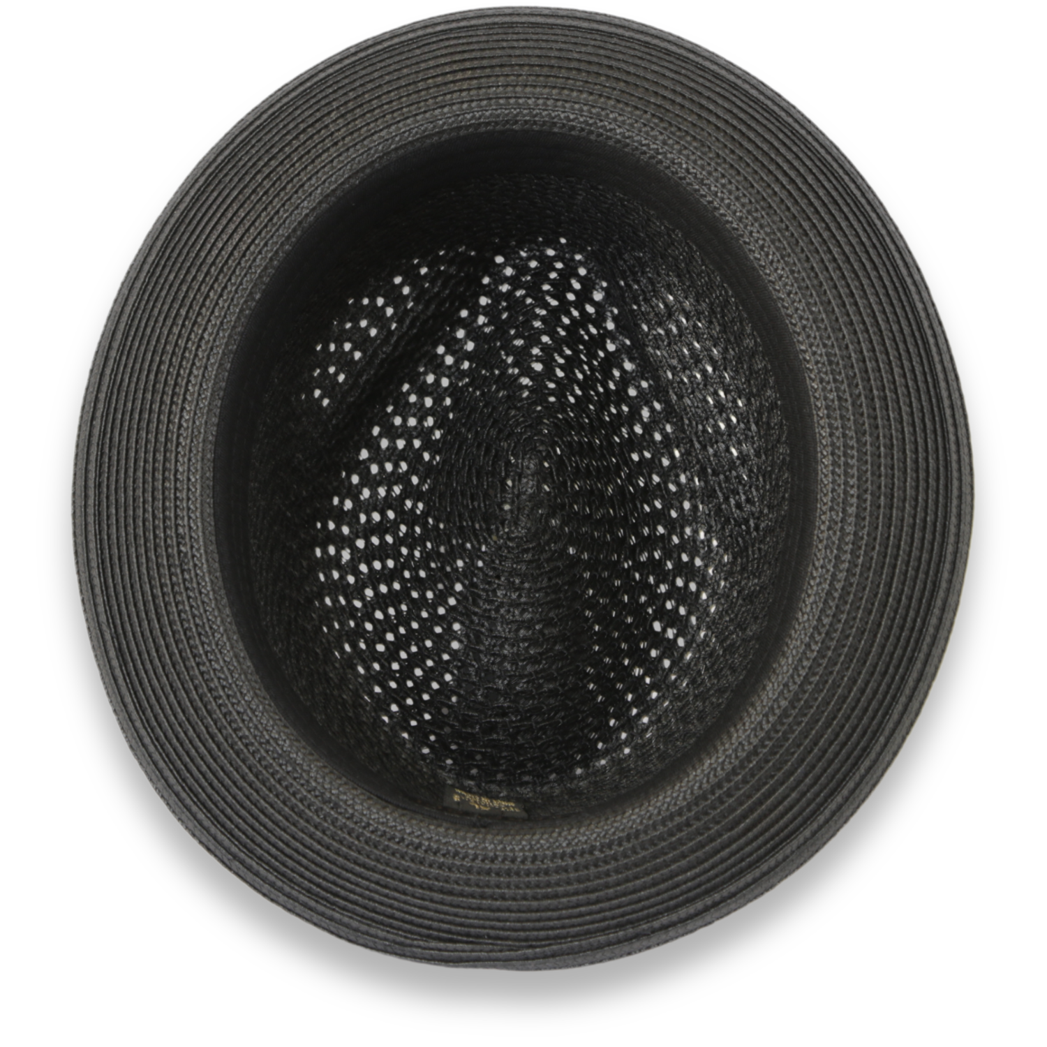 Castor Crushable Straw Hat Fedora in Black - Small