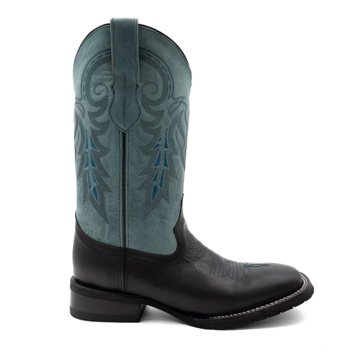 Ferinni Boot - Mens Dress Cowboy Boot  - Ferrini Men's Maverick Leather Boots Handcrafted - Black in  Black Color - 8