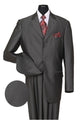 Mens 3 Button 2PC Shiny Sharkskin Suit in Black