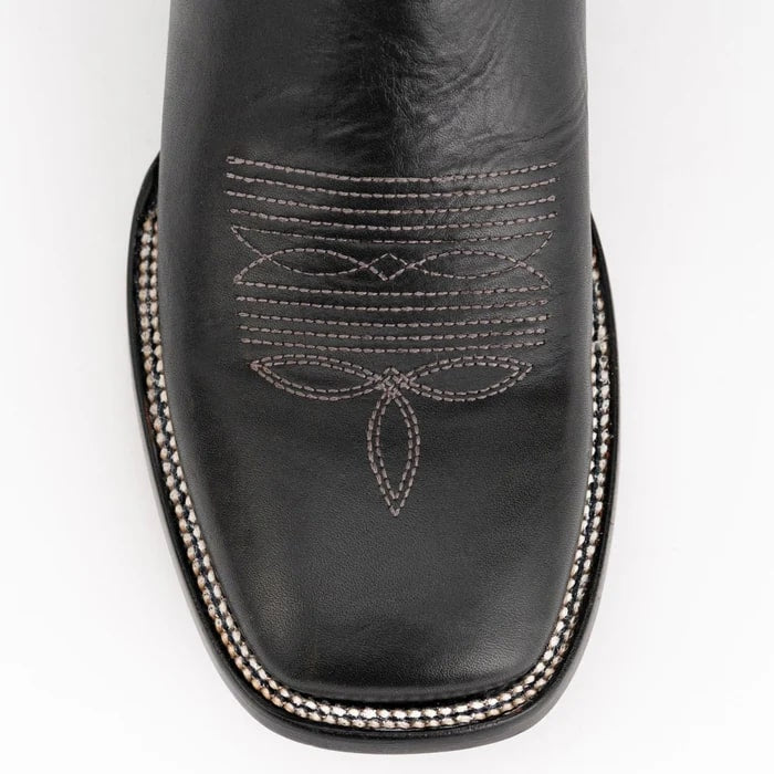 Ferinni Boot - Mens Dress Cowboy Boot  -Ferrini Men's Gunner Leather Boots Handcrafted - Black - 8D