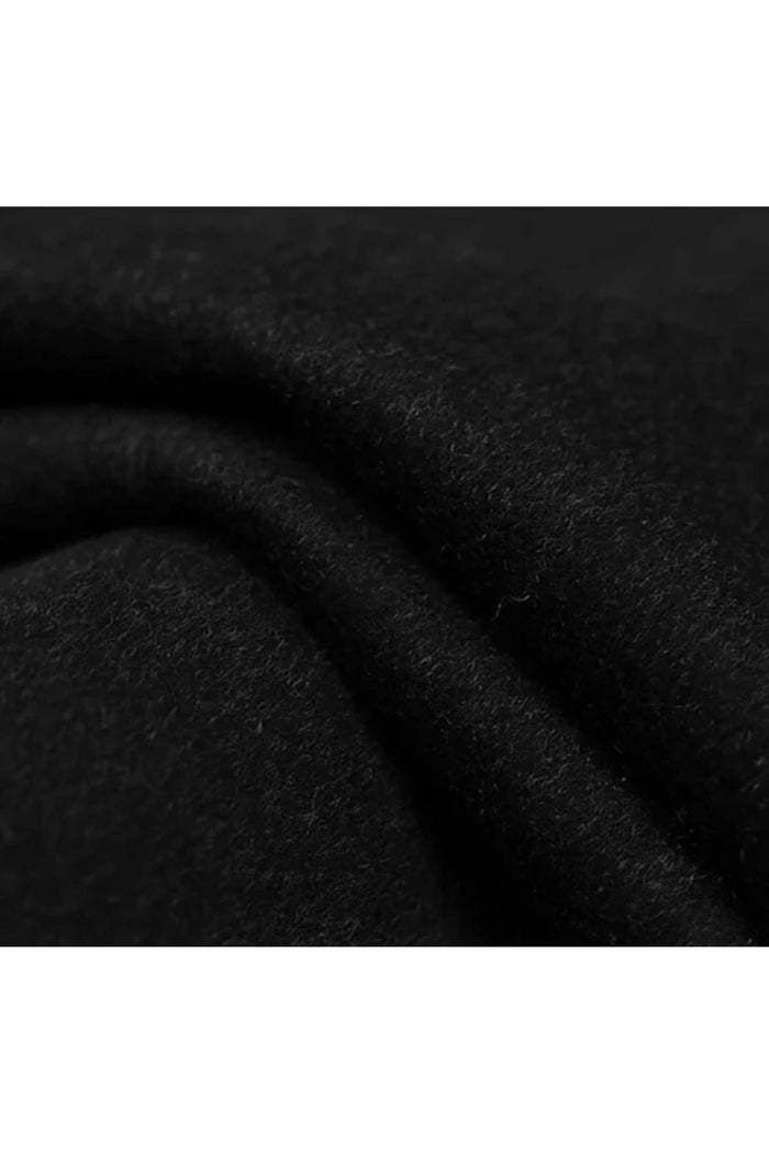 Milan Collection - Wool and Cashmere Regular Fit Dress Black Top Coat
