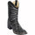 Los Altos Boots - Mens Dress Cowboy Boot - Low Priced  Pirarucu Fish Grey Glossy Square Toe Boots - Grey Glossy