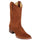 Los Altos Boots - Mens Dress Cowboy Boot - Low Priced  Square Toe Cowboy Suede Boots Cognac- in Cognac