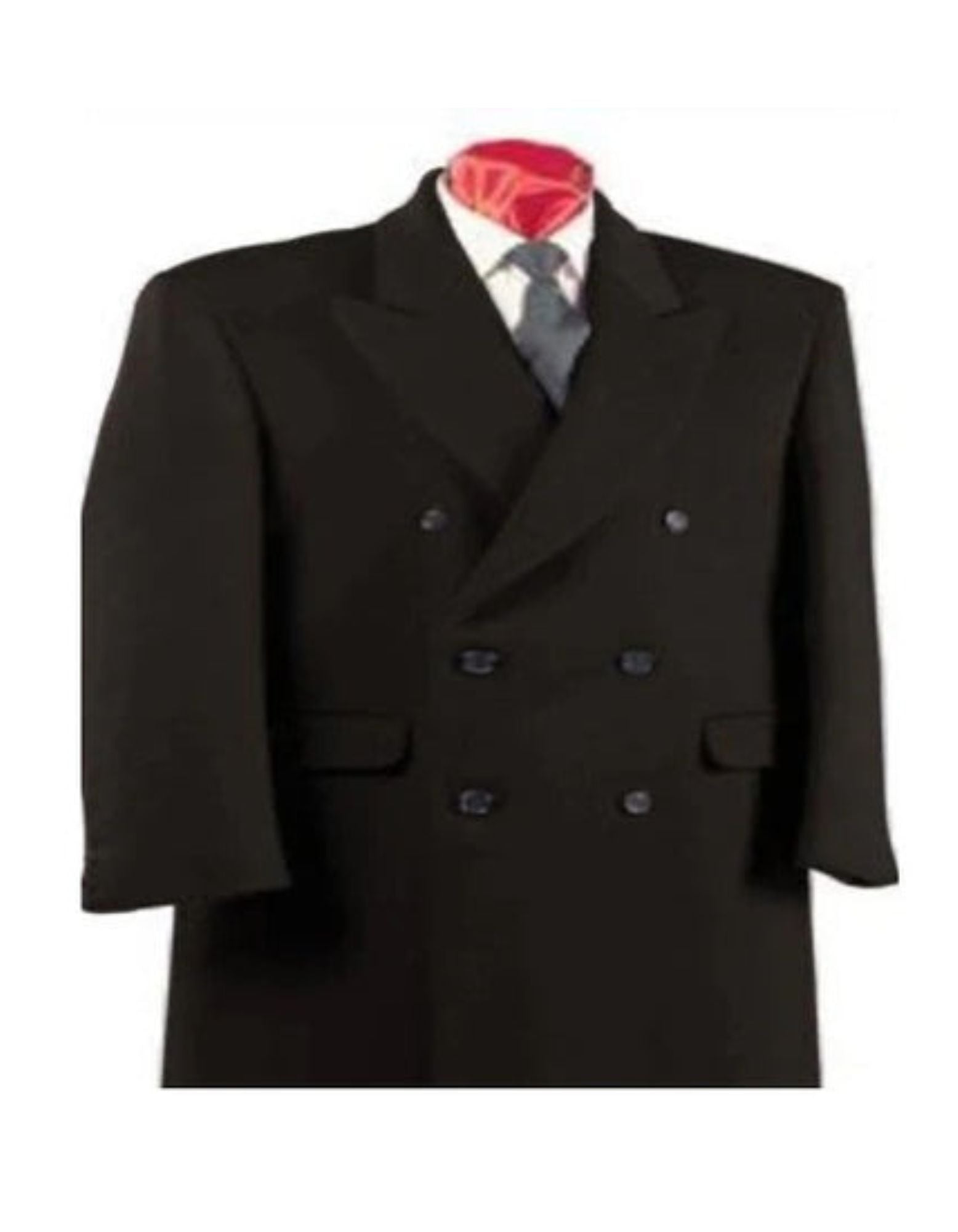 Double Breasted Overcoat - Full length Topcoat in Australian Wool Fabric in 7 Colors - S