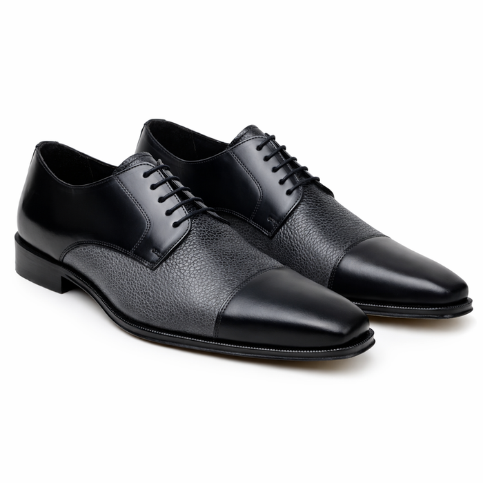 Belvedere Alexander Black/Grey Genuine Crocodile Oxford