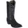 Los Altos Boots - Mens Dress Cowboy Boot - Low Priced Black Python Boots- in Black