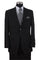 Mens 2 Button 100% Linen Suit with Elbow Patches in Black