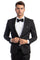 Cheap Priced Suit- Men's One Button Peak Lapel Basic Slim Fit Black Suit