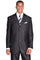 Cheap Priced Suit  - Mens 3 Button Peak Lapel Shiny Sharkskin Micro Pinstripe Black Suit