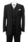 Cheap Priced Suit - Mens Modern Fit 2 Button Vested Basic Black Suit